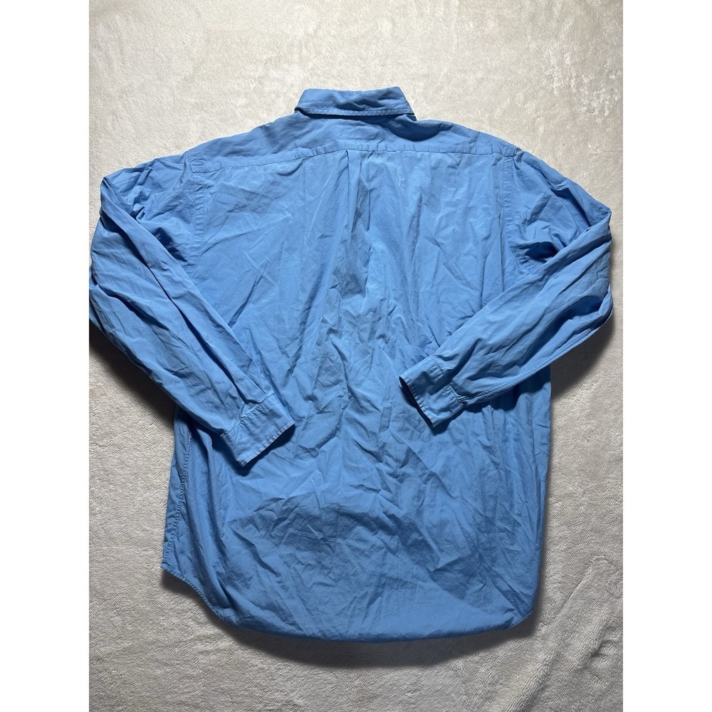 Ralph Lauren Long Sleeve Button Down Dress Shirt Solid Blue Pink Horse Size XL - Picture 7 of 7